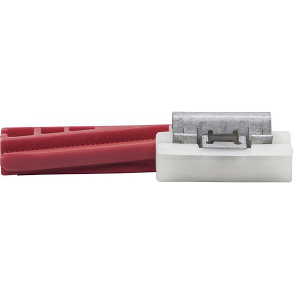 Weather Strip Clips - 56.5 x 15 x 12mm, Red/White/Zinc Plated Pack of 10