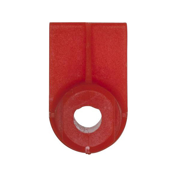 Bumper Moulding Clip - Red Plastic, 18.5 x 28 x 10mm, Hole Ø4mm Pack of 20