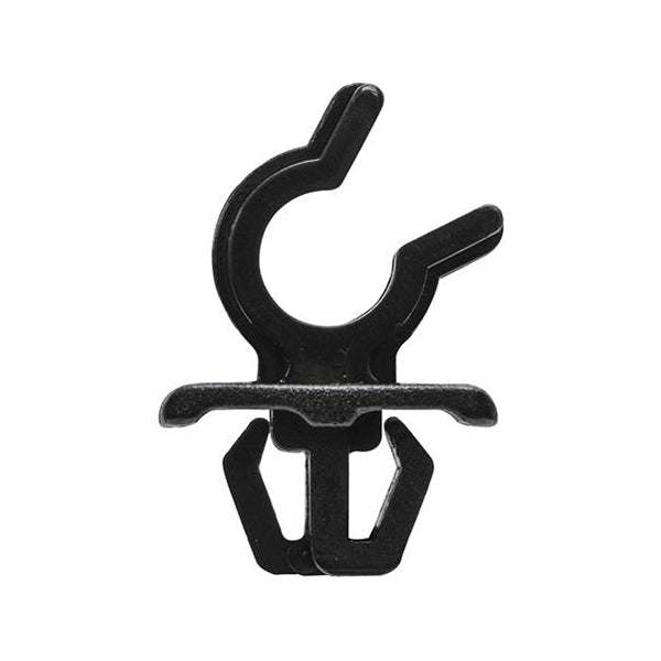 Bonnet Prop Rod Clips - 20 x 20 x 29mm, Hole Ø10mm, Black Pack of 20