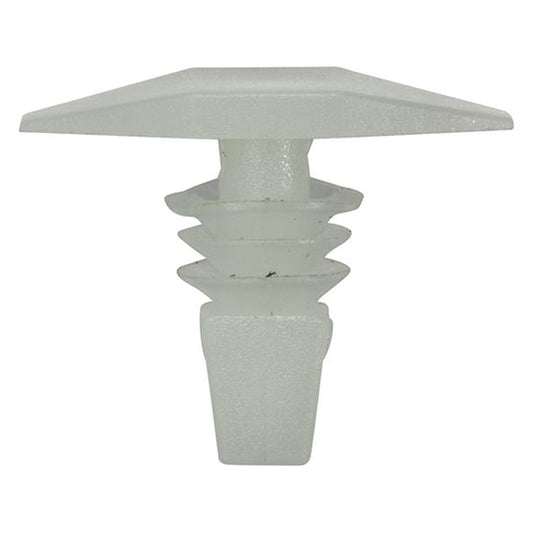 Weather Strip Retainers - White, Ø4mm Hole, 16 x 7 x 13mm Pack of 20