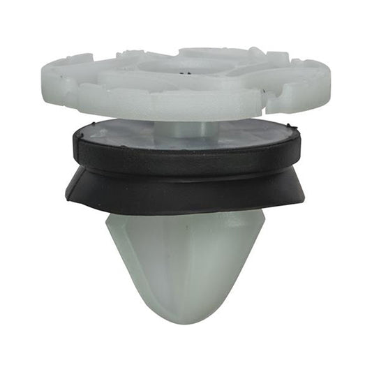 Door Trim Panel Retainer - For PSA/Opel/Peugeot/Citroën Hybrids, White/Black, Ø21.5 x H20mm, Hole Ø10mm Pack of 20