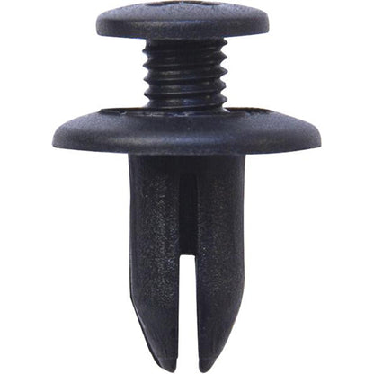 Screw Rivets - Ø6mm Hole, Ø15mm Flange x 17mm Stem, Black, Fits Ford Pack of 50