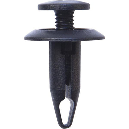 Screw Rivets - Ø6mm Hole, Ø18mm Flange x 10mm Stem, Black, Fits Honda Pack of 50