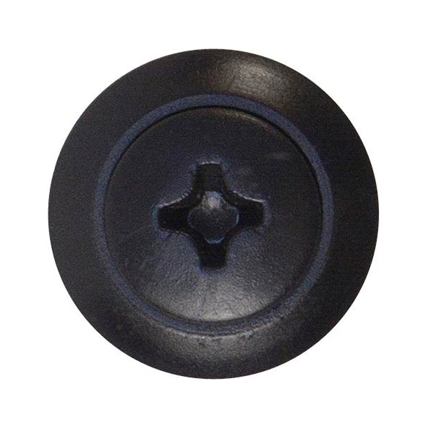 Screw Rivets Ø6mm Hole Ø18mm Flange x10mm Stem Black Fits Honda Pack of 50