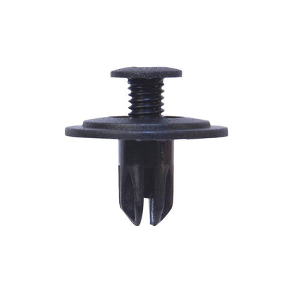 Screw Rivets - Ø8mm Hole, Ø18mm Flange x 13mm Stem, Black, Fits Ford/Hyundai/Kia/Mazda Pack of 50