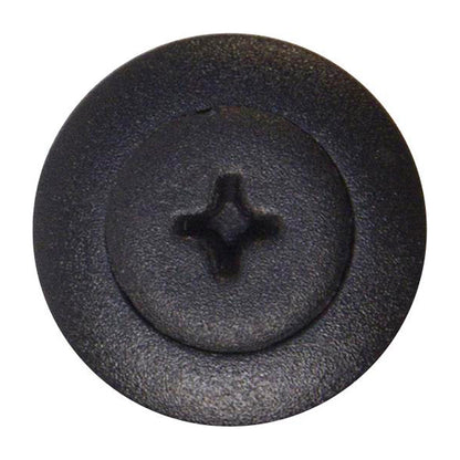 Screw Rivets Ø10mm Hole Ø20mm Flange x14mm Stem Black Fits Honda Toyota Pack of 50
