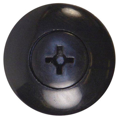 Screw Rivets Ø6.4mm Hole Ø15mm Flange x13mm Stem Black Fits GM Honda Mazda Ford Pack of 50