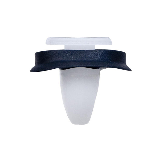 Moulding Clip - 12 x 10.5mm, Hole Ø8, White/Black Surround, Fits CITROËN/FIAT/PEUGEOT Pack of 50