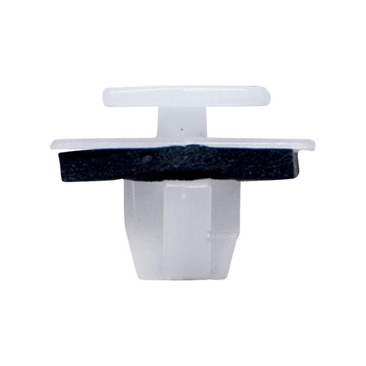 Moulding Clip - 18 x 14.5mm, Hole Ø9, White/Black Washer, Fits HYUNDAI/KIA Pack of 50