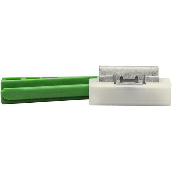 Roof Moulding Clips - 54.5 x 16 x 12mm, Green/White/Zinc Plated Pack of 10
