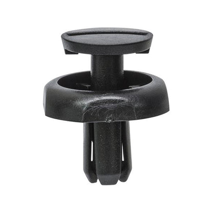 Push Rivet Retainer - Black, W18 x D18 x S11mm, Hole Ø6.5mm Pack of 20