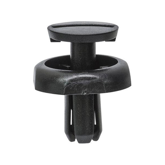 Push Rivet Retainer - Black, W18 x D18 x S11mm, Hole Ø6.5mm Pack of 20