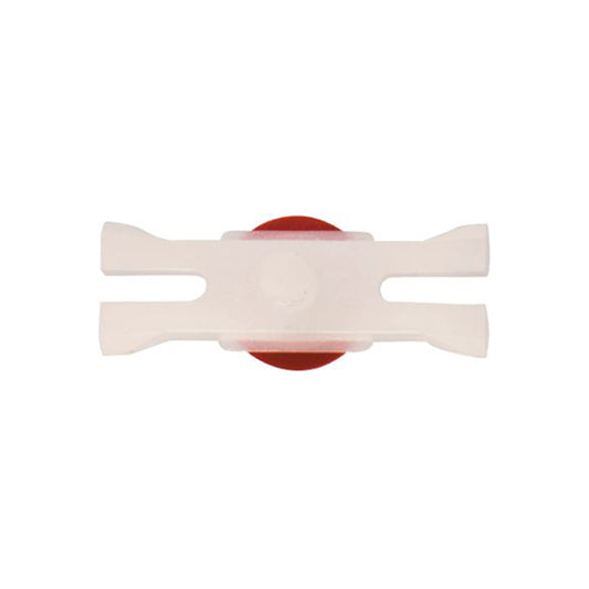 Moulding Clip - 18 x 6 x 5mm, Hole Ø4, White/Red Washer, Fits VW Pack of 50