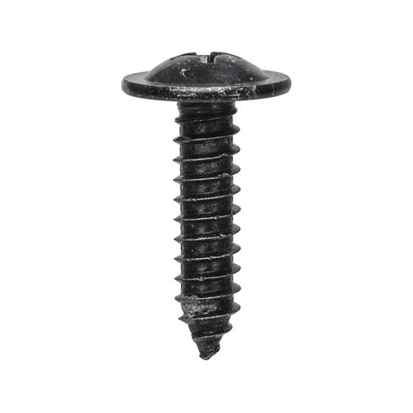 Flanged Head ST Screws - Pozi Drive, No. 14 x 1", Ø16mm Head, Ø6.3mm, Black Pack of 20