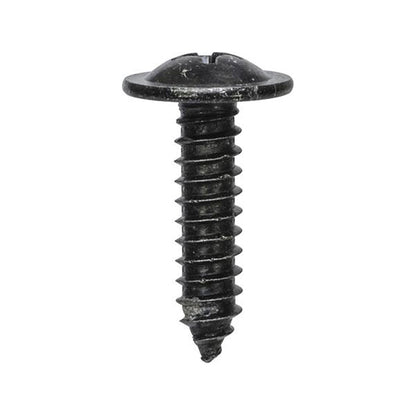 Flanged Head ST Screws - Pozi Drive, No. 14 x 1", Ø16mm Head, Ø6.3mm, Black Pack of 20