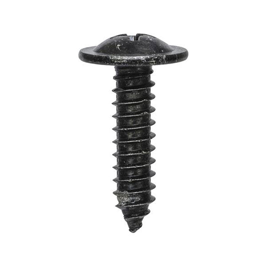 Flanged Head ST Screws - Pozi Drive, No. 14 x 1", Ø16mm Head, Ø6.3mm, Black Pack of 20