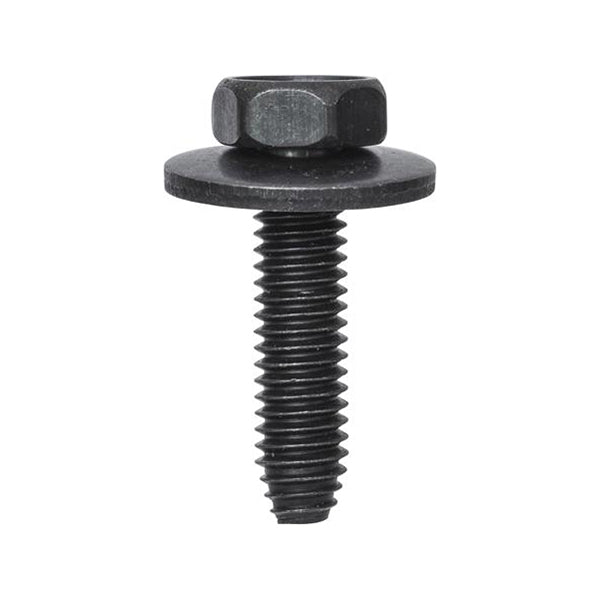 Bolts with Washer - M6 x 25mm Thread, Ø16.8mm Washer, Black Pack of 20