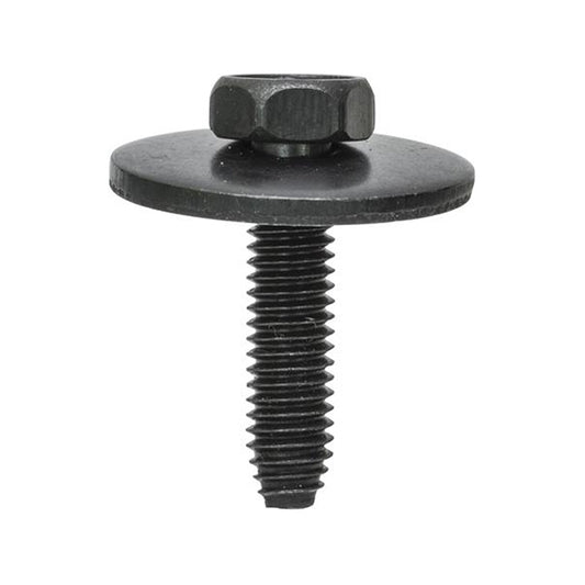 Bolts with Washer - M6 x 30mm Thread, Ø24mm Washer, Black Pack of 20