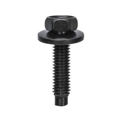 Bolts with Washer - M5 x 20mm Thread, Ø12.5mm Washer, Black Pack of 20