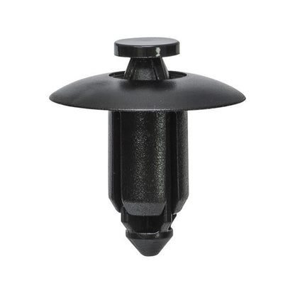 Push Type Retainer - Ø19.5 x 12mm, Hole Ø7.5mm, Black Pack of 20