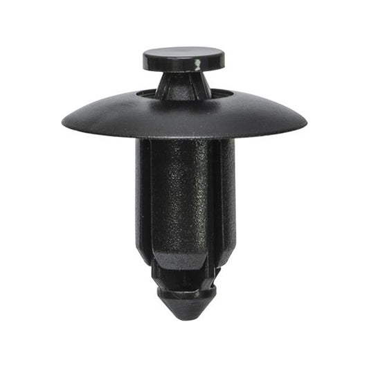 Push Type Retainer - Ø19.5 x 12mm, Hole Ø7.5mm, Black Pack of 20