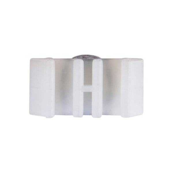 Pipe & Cable Clips - Twin 4.8mm Ø, Hole Ø8mm, White Pack of 50