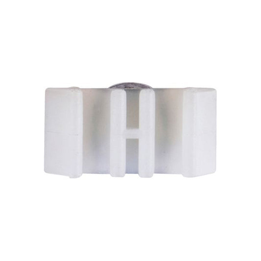 Pipe & Cable Clips - Twin 4.8mm Ø, Hole Ø8mm, White Pack of 50