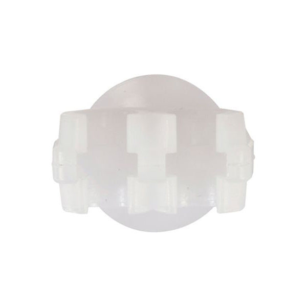 Pipe & Cable Clips - Twin 6.4mm Ø, Hole Ø8mm, White Pack of 50