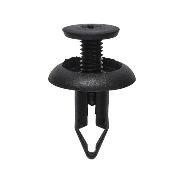 Bumper Liner Retainers - Push Type, Ø6mm Hole, Ø15mm Flange x 13mm Stem, Black Pack of 20