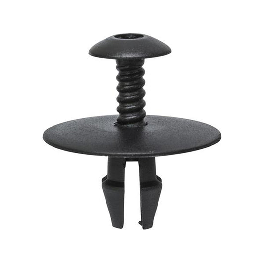 Expansion Rivets - Ø7.8mm Hole, Ø30mm Flange x 17mm Stem, Black Pack of 10