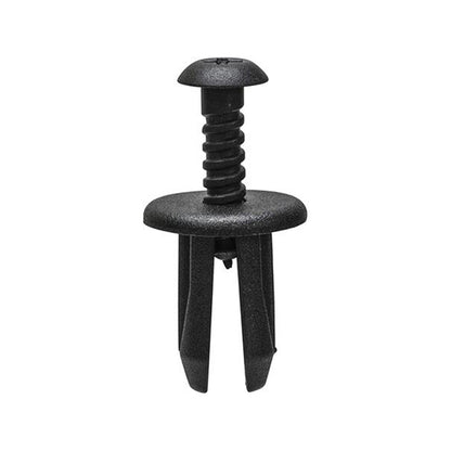Trim Panel Retainers - Ø10mm Hole, Ø18mm Flange x 18.5mm Stem, Black Pack of 20