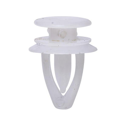 Mirror Panel Retainers - White, Ø12 x H16mm, Hole Ø7mm Pack of 20