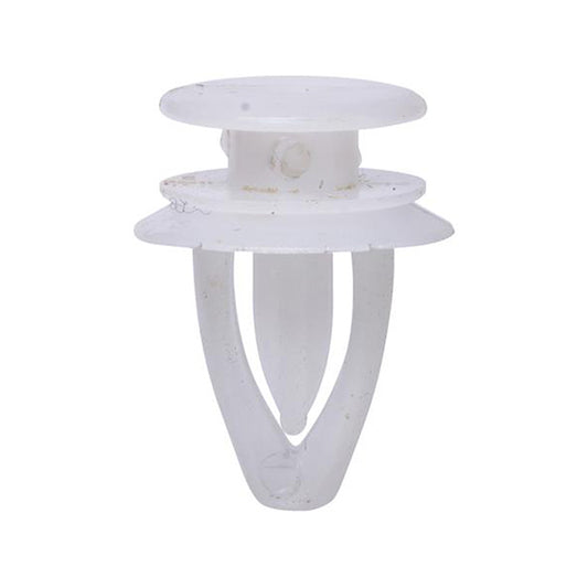 Mirror Panel Retainers - White, Ø12 x H16mm, Hole Ø7mm Pack of 20