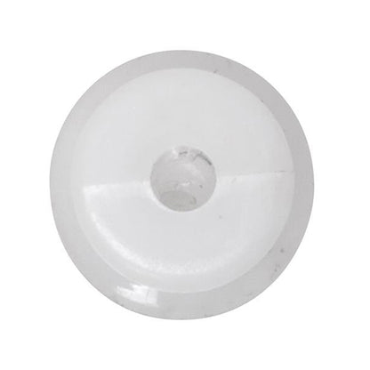 Mirror Panel Retainers - White, Ø12 x H16mm, Hole Ø7mm Pack of 20