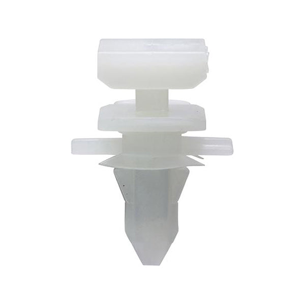 Side Moulding Clips - 24 x 23 x 33mm, Ø9mm Hole, White Pack of 10
