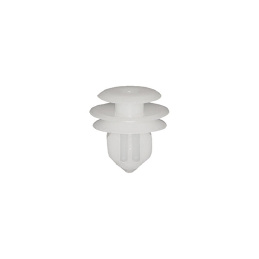 Panel Clip - For Toyota Auris Hybrid (2007–2012) & Prius (2008–2012), White, Ø16 x H17mm, Hole Ø8mm Pack of 20