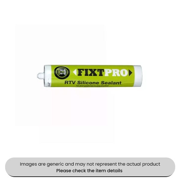 Black Fixt RTV Engineering Grade Silicone Sealant 300ML Cartridges Pack Qty 3