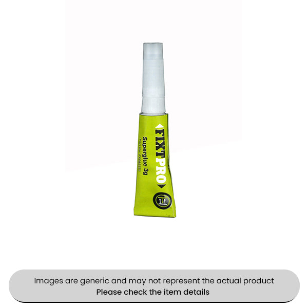 Fixt Super Glue Low Viscosity & Instant Adhesive 3G Tubes Pack Qty 5