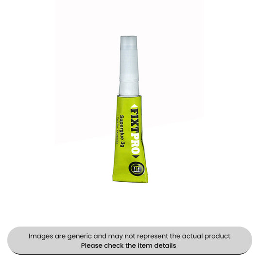 Fixt Super Glue Low Viscosity & Instant Adhesive 3G Tubes Pack Qty 5