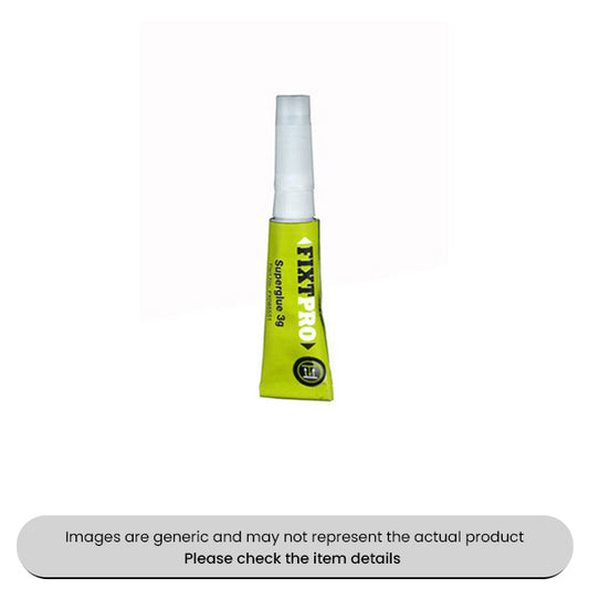 Fixt Super Glue Low Viscosity & Instant Adhesive 3G Tubes Pack Qty 10