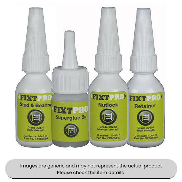 Fixt Anaerobic Adhesives Small Bottles with Nutlock, Stud & Bearing Pack Qty 4