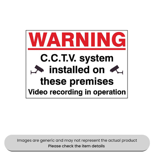 Warning CCTV Foamex 240X360MM Pack Qty 1