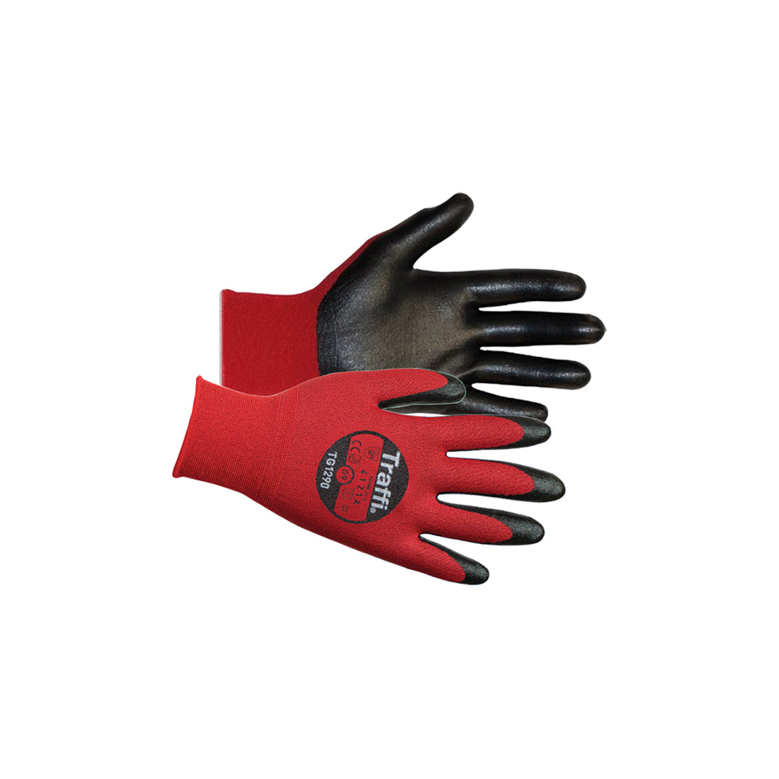 Traffi X?Dura Antistatic Gloves Size M (8) EN388 4121A Cut Level A PU Coated Pack Qty 10 Pairs