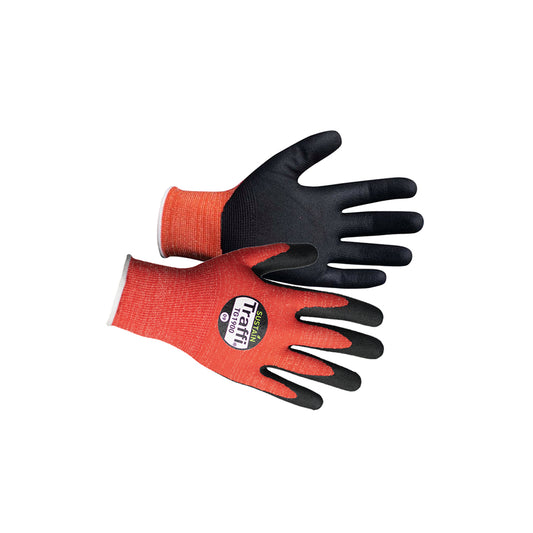 Traffi Microfoam Gloves Size XXL (11) EN388 4121A Biodegradable Cut Level A Pack 10