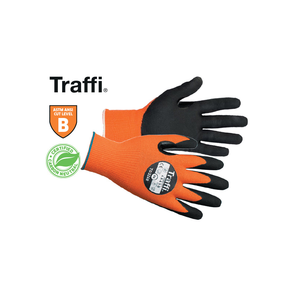 Traffi Microdex LTX Gloves Size XXL (11) EN388 4X43B Carbon Neutral Cut Level B Pack 10