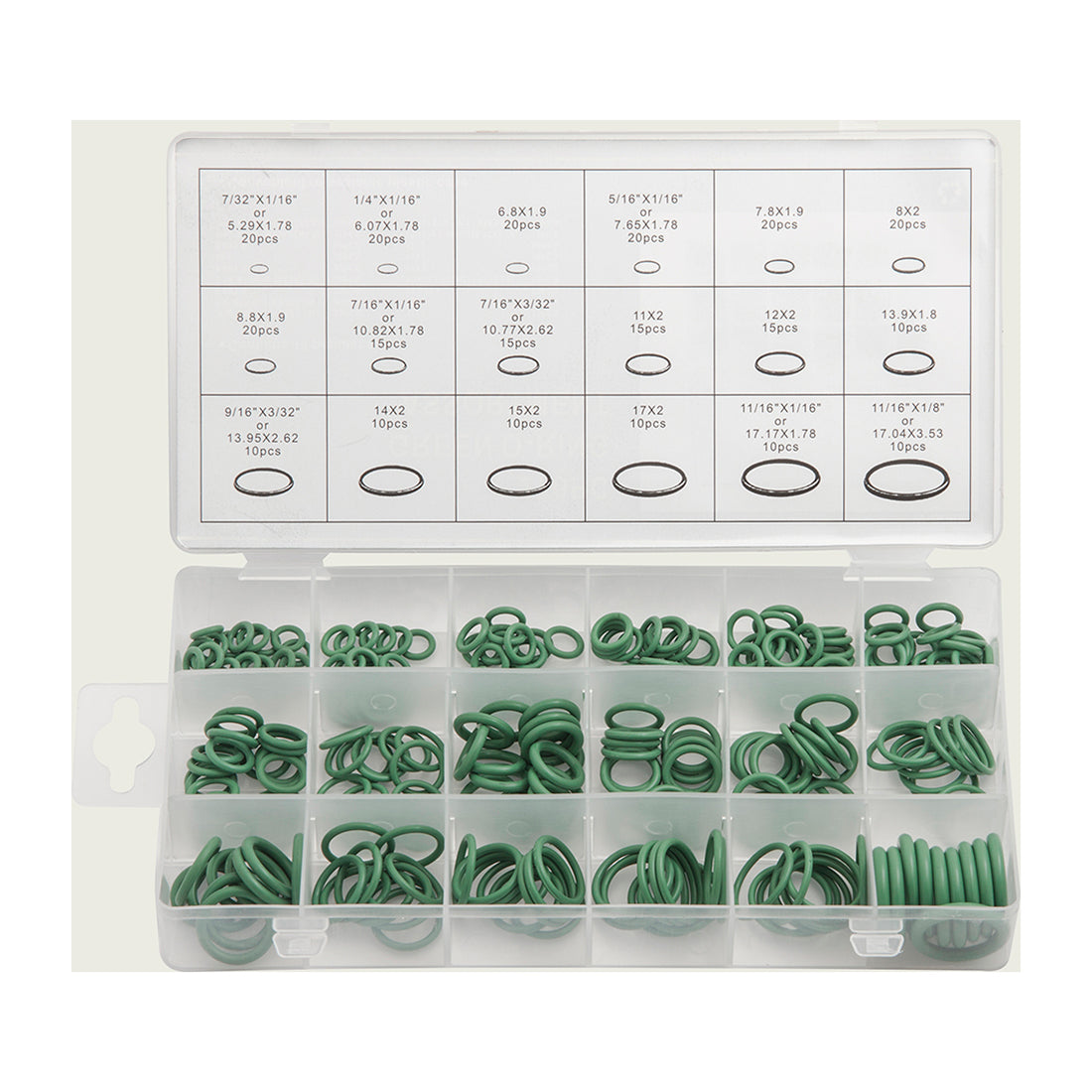 Air Conditioning O?Rings Kit - 270 Piece Set, Nitrile, For Freon R134a Qty 1