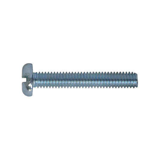 Machine Screw - Pan Slot, M3 x 40mm, Full Thread, Zinc Plated Steel Pack of 100