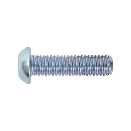 Zinc Plated Button Head Socket Screws M10 x 40mm - ISO 7380 Grade 10.9 Pack of 50
