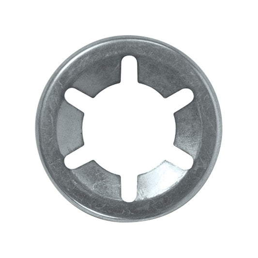 Flat Clip - Round, Ø10mm (3/8"), Zinc Plated Steel Pack of 200