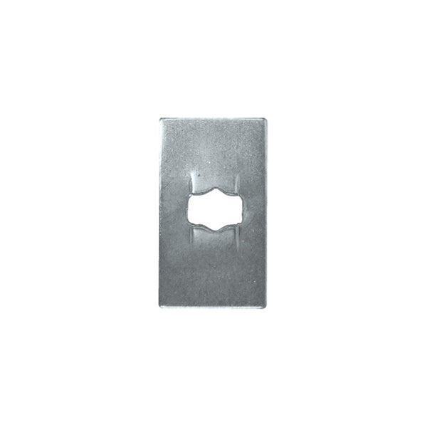 Flat Clip - Rectangular, Ø2.4mm (3/32"), Zinc Plated Steel Pack of 200